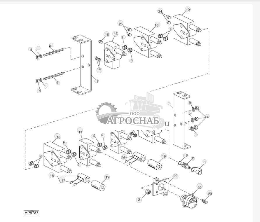 Seven Stack Solenoid Control Valve Module Assembly And Mountings 9550 (690201 